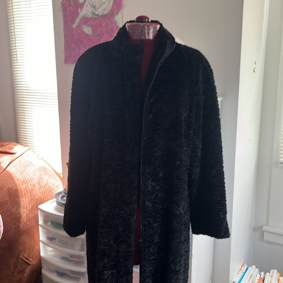 Utex ud new without tags winter black coat with amazing texture lined large - Picture 10 of 17